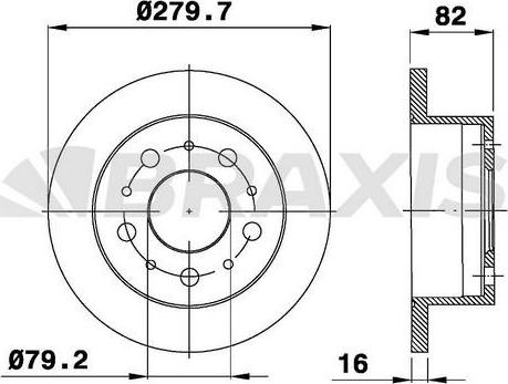 Braxis AD0348 - Bremžu diski autospares.lv