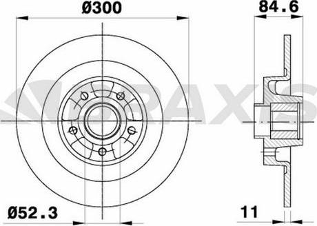 Braxis AD0338 - Brake Disc www.autospares.lv