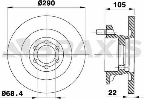 ATE 24 0122 0186 2 - Bremžu diski www.autospares.lv