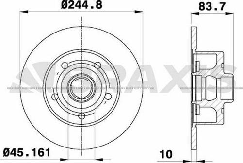 Braxis AD0243 - Bremžu diski www.autospares.lv