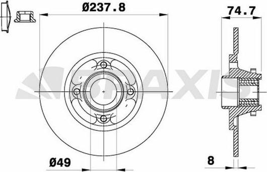 Braxis AD0203 - Bremžu diski autospares.lv