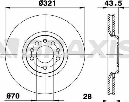 CAR 24.0128-0201.1 - Bremžu diski autospares.lv