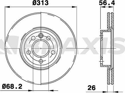 Braxis AD1089 - Brake Disc www.autospares.lv