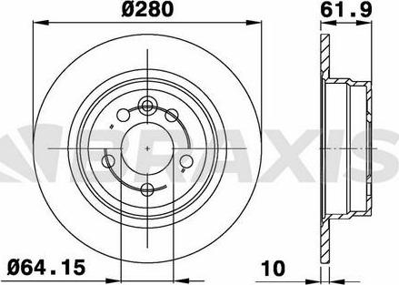 Braxis AE0402 - Bremžu diski autospares.lv