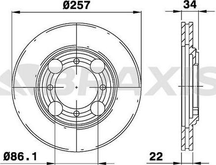 Braxis AE0407 - Bremžu diski www.autospares.lv