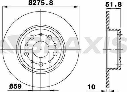 Braxis AE0435 - Bremžu diski www.autospares.lv