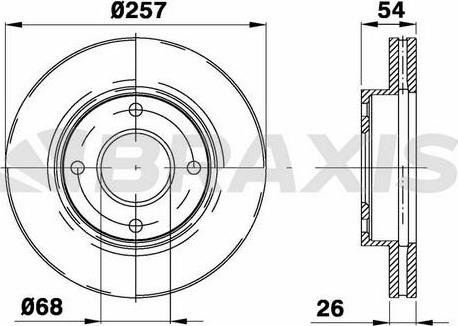 Braxis AE0431 - Bremžu diski autospares.lv