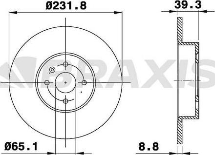 Braxis AE0473 - Bremžu diski www.autospares.lv