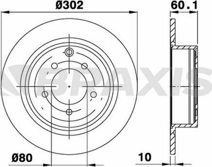 Braxis AE0549 - Bremžu diski www.autospares.lv