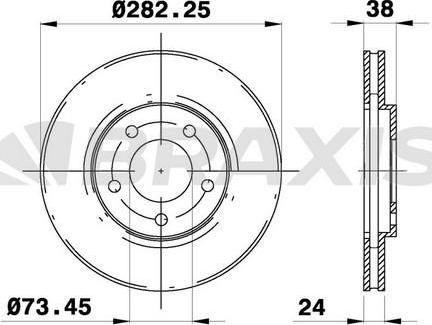 Braxis AE0540 - Bremžu diski autospares.lv