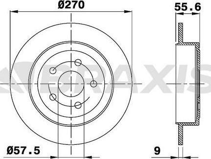 Braxis AE0560 - Bremžu diski www.autospares.lv