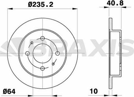 Braxis AE0579 - Bremžu diski www.autospares.lv