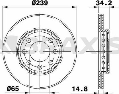 Braxis AE0573 - Bremžu diski autospares.lv