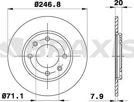 Braxis AE0649 - Bremžu diski autospares.lv