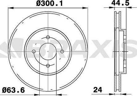 Braxis AE0641 - Bremžu diski www.autospares.lv