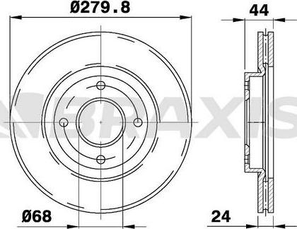 Braxis AE0602 - Bremžu diski www.autospares.lv