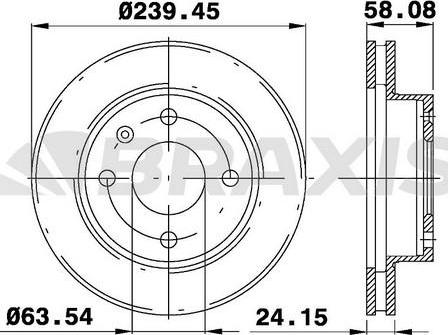 Braxis AE0619 - Bremžu diski www.autospares.lv