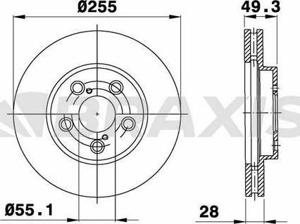 Braxis AE0686 - Тормозной диск www.autospares.lv