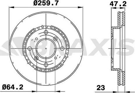 Braxis AE0637 - Bremžu diski www.autospares.lv