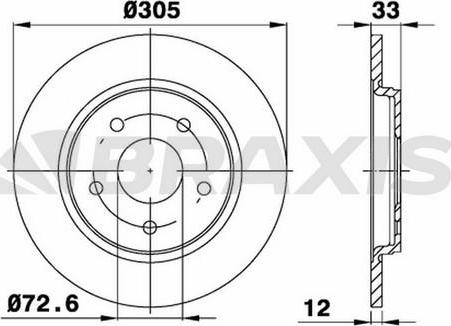 Braxis AE0676 - Bremžu diski autospares.lv