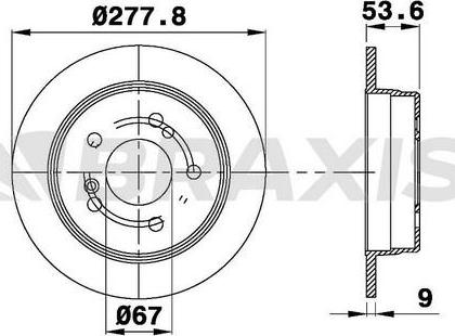 Braxis AE0673 - Bremžu diski www.autospares.lv