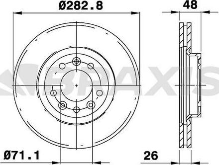 Braxis AE0095 - Bremžu diski autospares.lv