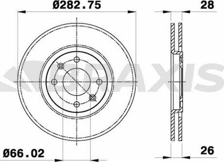 Braxis AE0090 - Тормозной диск www.autospares.lv