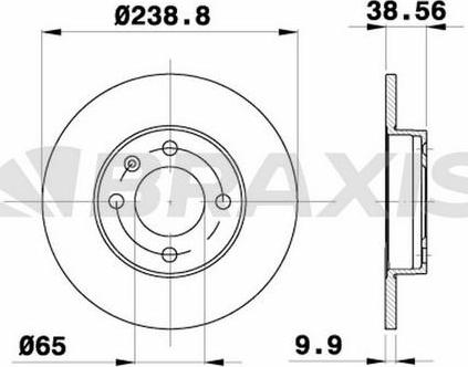 Braxis AE0093 - Тормозной диск www.autospares.lv