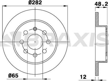 Braxis AE0050 - Тормозной диск www.autospares.lv