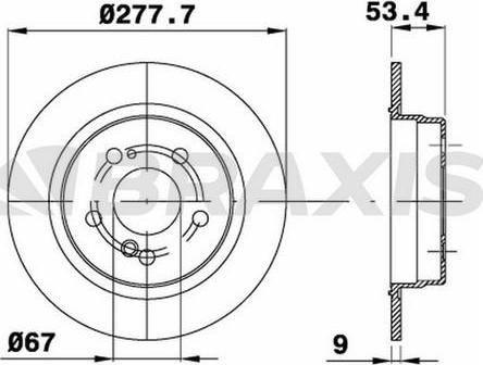 Braxis AE0065 - Bremžu diski www.autospares.lv