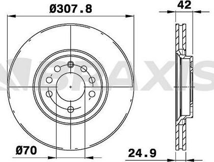 Braxis AE0062 - Тормозной диск www.autospares.lv