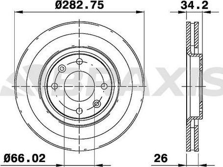 Braxis AE0008 - Bremžu diski autospares.lv