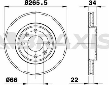 Braxis AE0003 - Bremžu diski autospares.lv