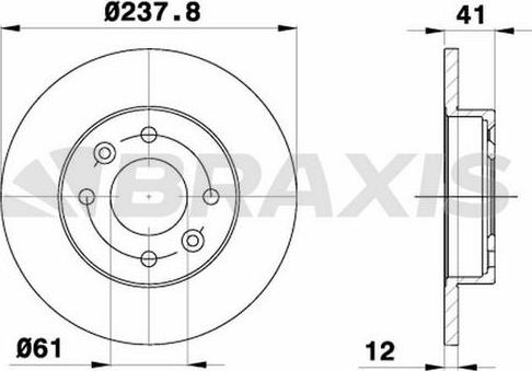 Braxis AE0014 - Bremžu diski www.autospares.lv