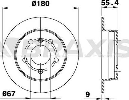 Braxis AE0081 - Bremžu diski autospares.lv