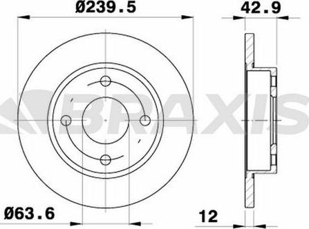 Braxis AE0039 - Bremžu diski autospares.lv