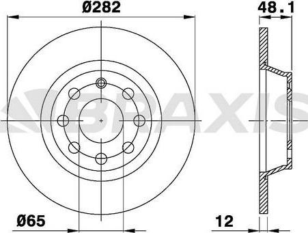 Braxis AE0035 - Brake Disc www.autospares.lv