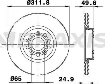 Braxis AE0025 - Bremžu diski autospares.lv