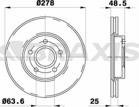 Braxis AE0022 - Bremžu diski www.autospares.lv