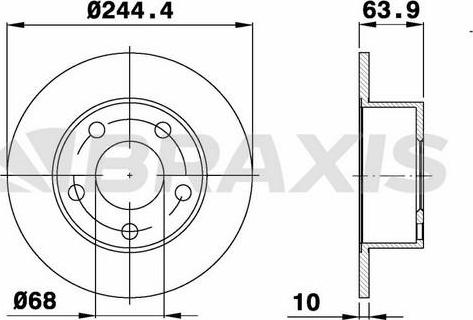 Braxis AE0076 - Bremžu diski www.autospares.lv