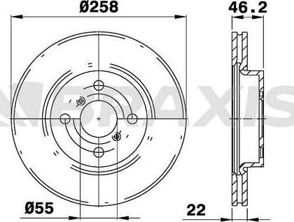 Braxis AE0073 - Bremžu diski www.autospares.lv