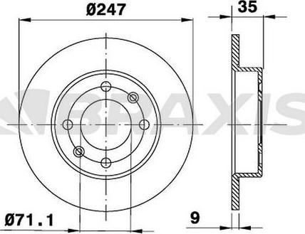 Braxis AE0072 - Brake Disc www.autospares.lv