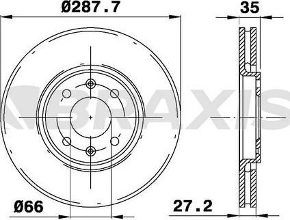 Braxis AE0198 - Bremžu diski autospares.lv