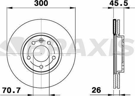 Braxis AE0169 - Bremžu diski www.autospares.lv