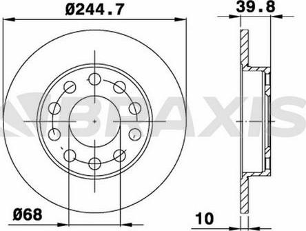 Braxis AE0167 - Bremžu diski www.autospares.lv