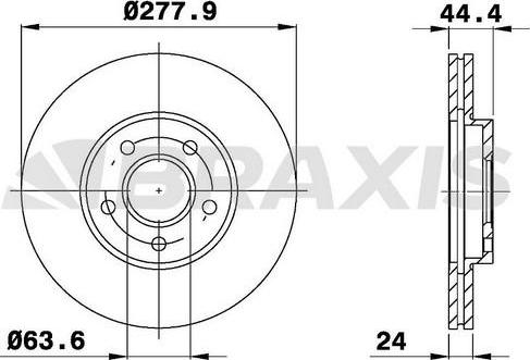 Braxis AE0188 - Bremžu diski autospares.lv