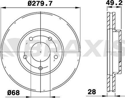 Braxis AE0137 - Bremžu diski autospares.lv