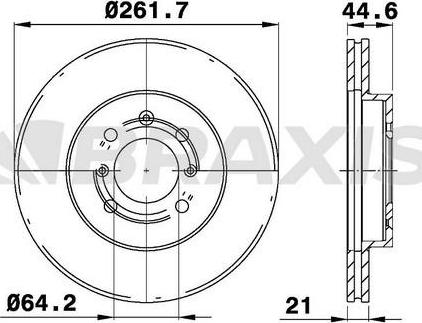 Braxis AE0124 - Bremžu diski autospares.lv