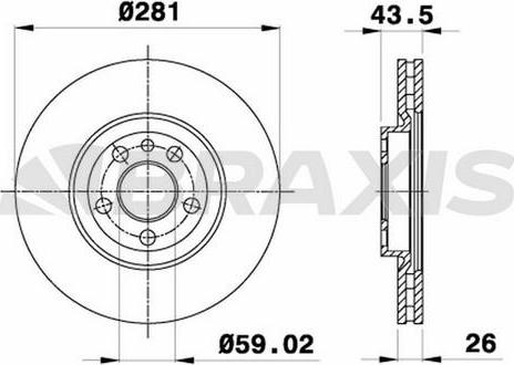 Braxis AE0121 - Bremžu diski www.autospares.lv