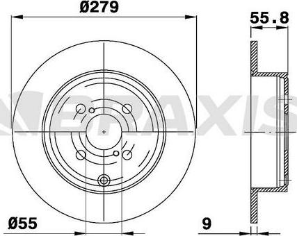 Braxis AE0364 - Bremžu diski autospares.lv